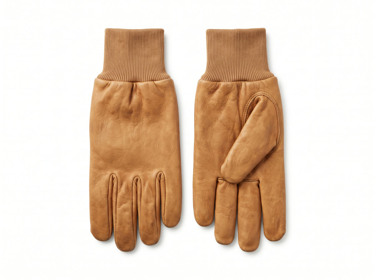 Leather work gloves