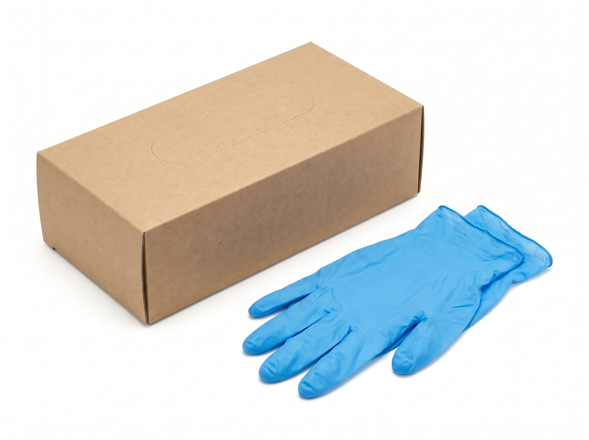 Nitrile disposable gloves, large, box of 100