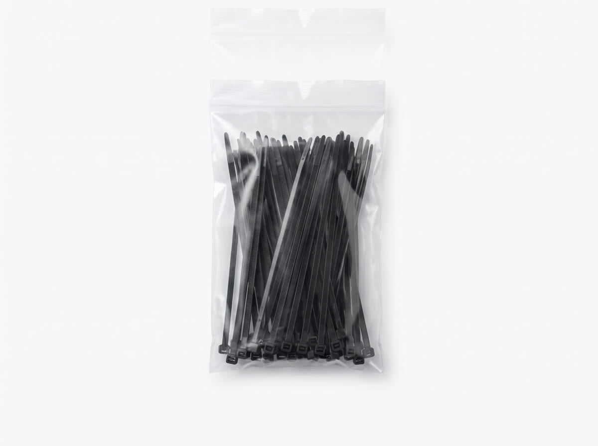 UV-resistant cable ties, 11 in, bag of 100